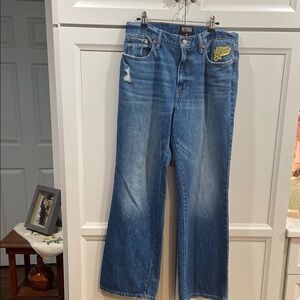 Lucky Brand Women's Rolling Stones Boyfriend Flare Jean Size 10